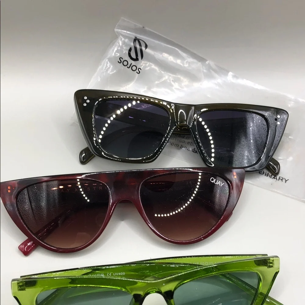 Cat eye sunglasses bundle lot 5 Vanlinker Quay Australia Sojos Trendy Colorful